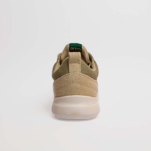 hemp shoes beige and green