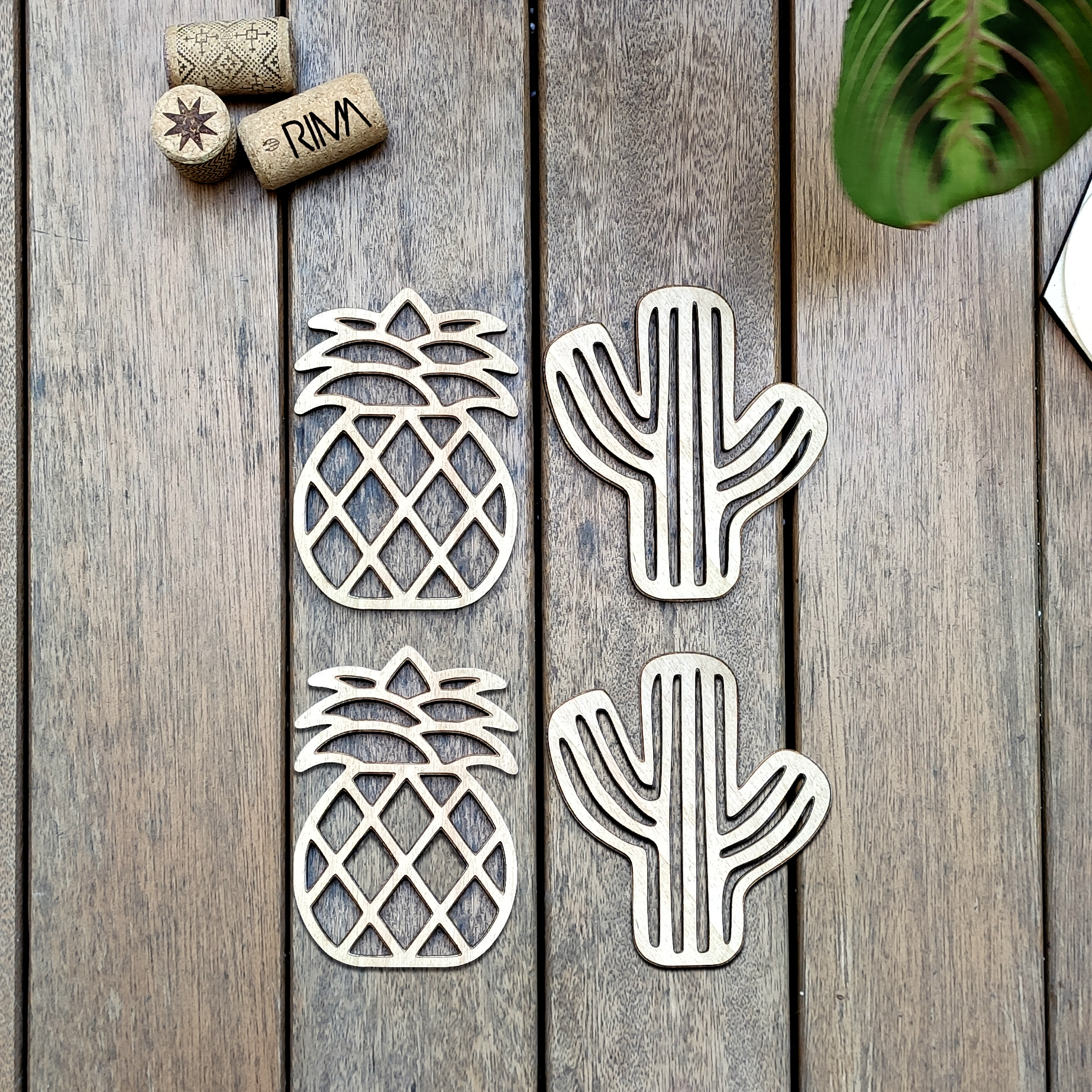 PC0039E - Set of 04 - Abacaxi e Cactus 01