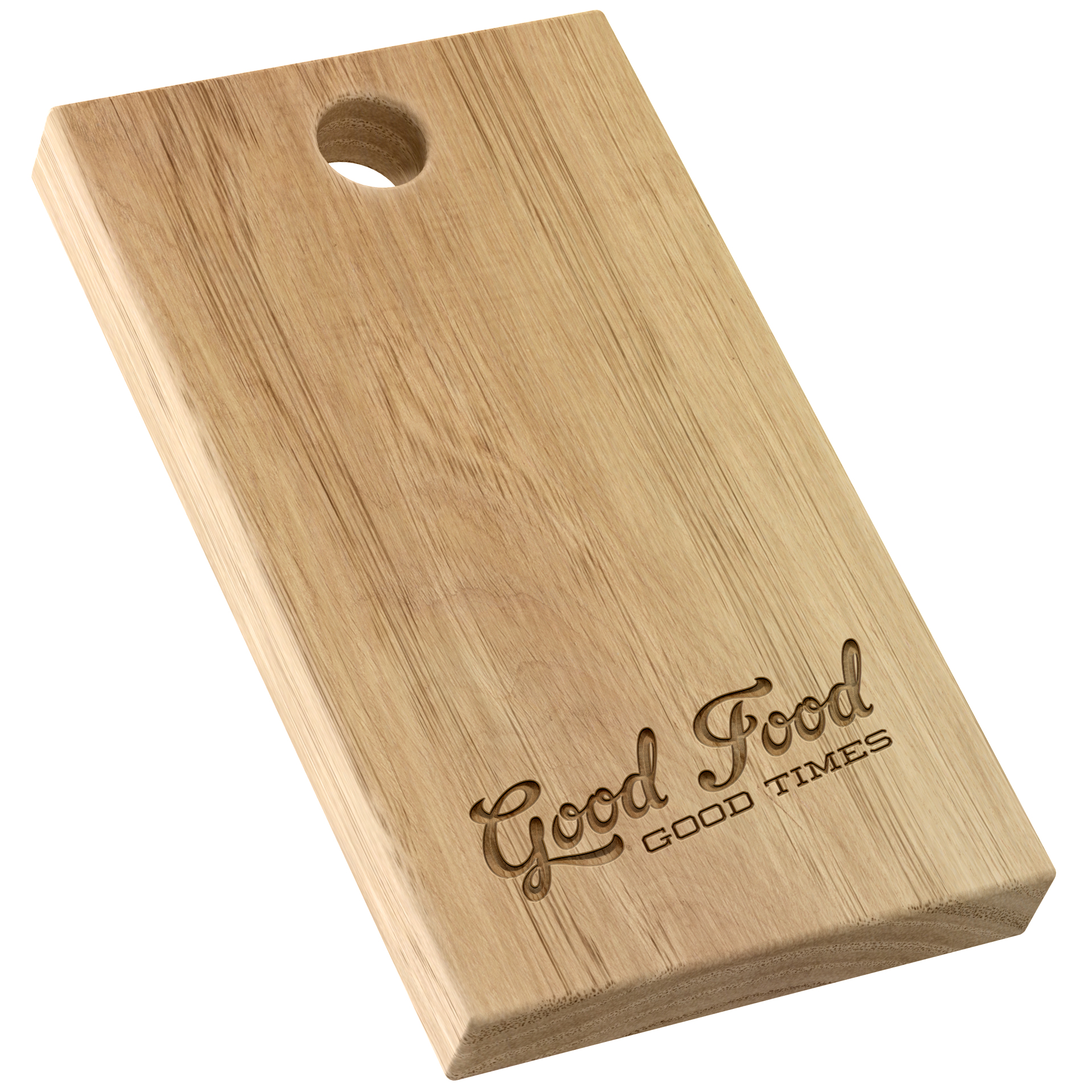 KW-SP - Small Portrait Oak Chopping Board with Hole - Carve - Packshot_Good Food Good Times (1)