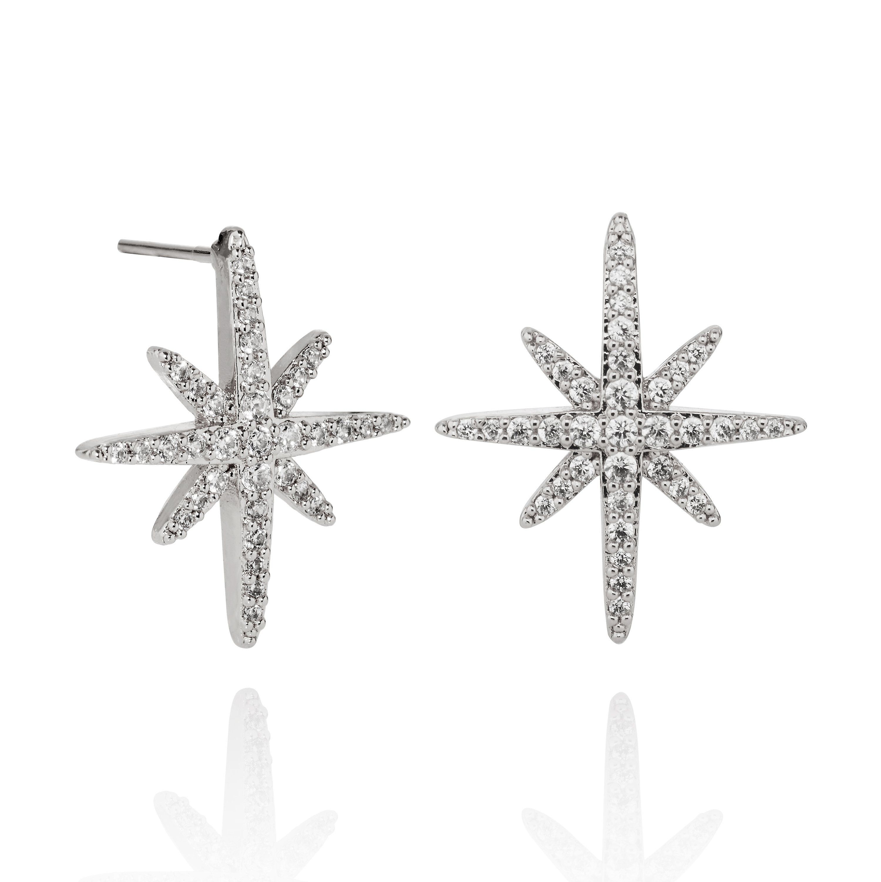 North Star Earrings with Cubic Zirconia 1 North Star Earrings with Cubic Zirconia