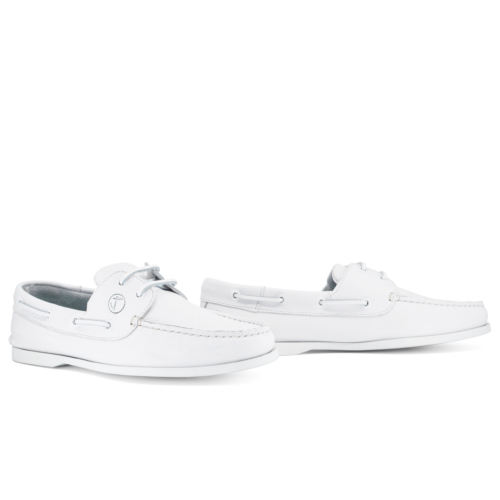 Men’s Boat Shoes Seajure Knude White Leather