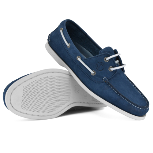 Men’s Boat Shoes Seajure Trebaluger Blue Nubuck Leather