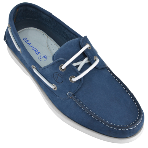Men’s Boat Shoes Seajure Trebaluger Blue Nubuck Leather