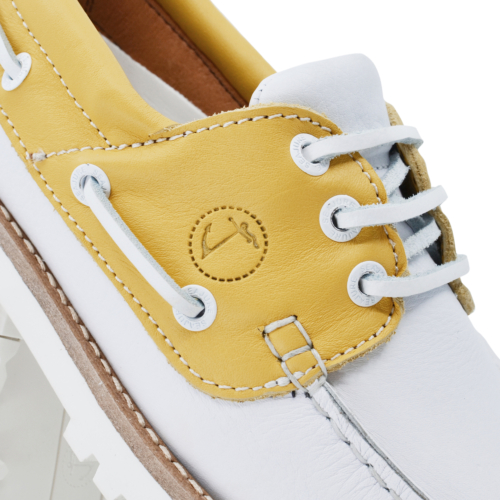 Women’s Boat Shoes Seajure Quirimbas Leather Yellow and White