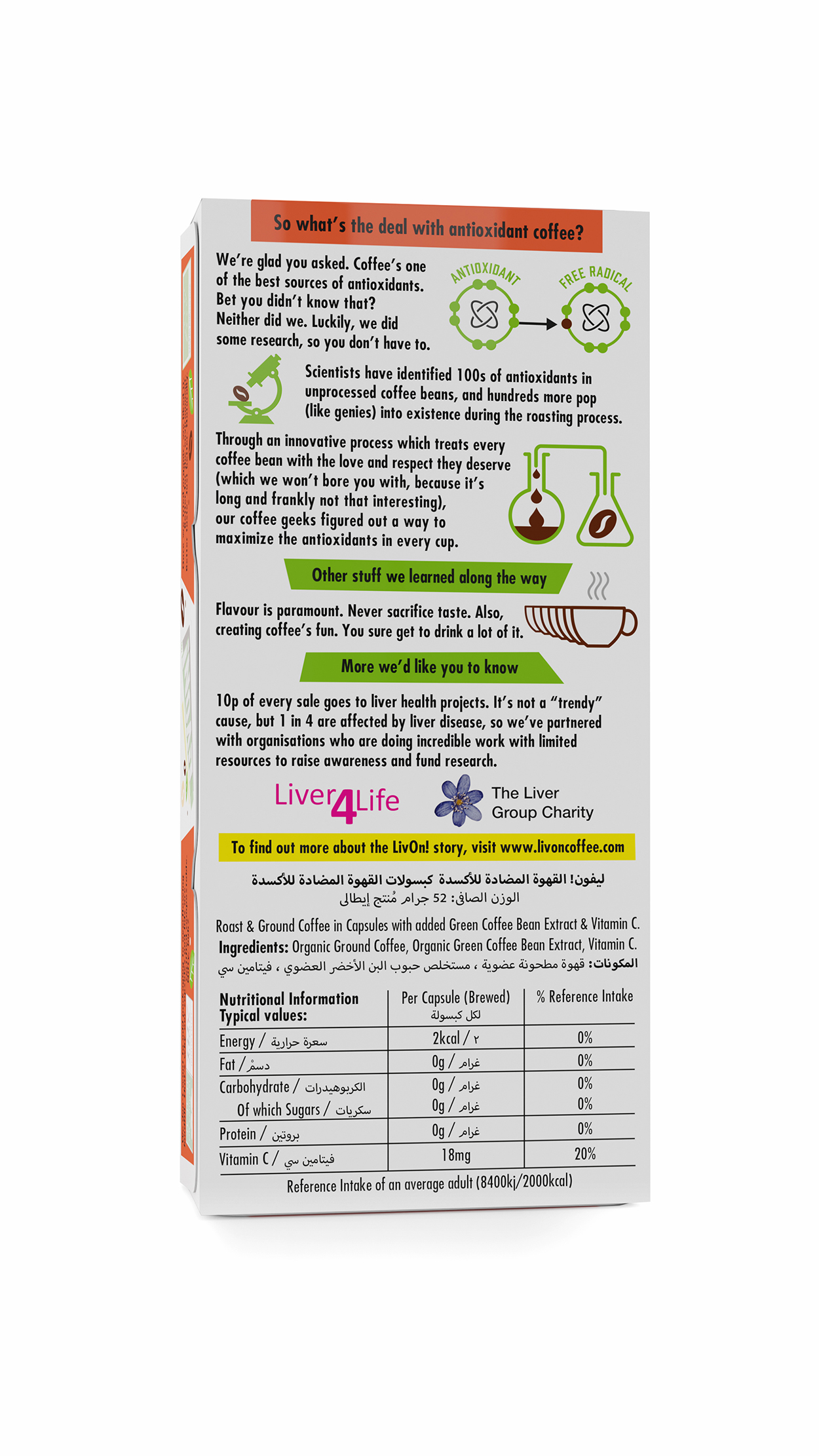 LivOn Medio - 6 LivOn! Medio Back of Pack