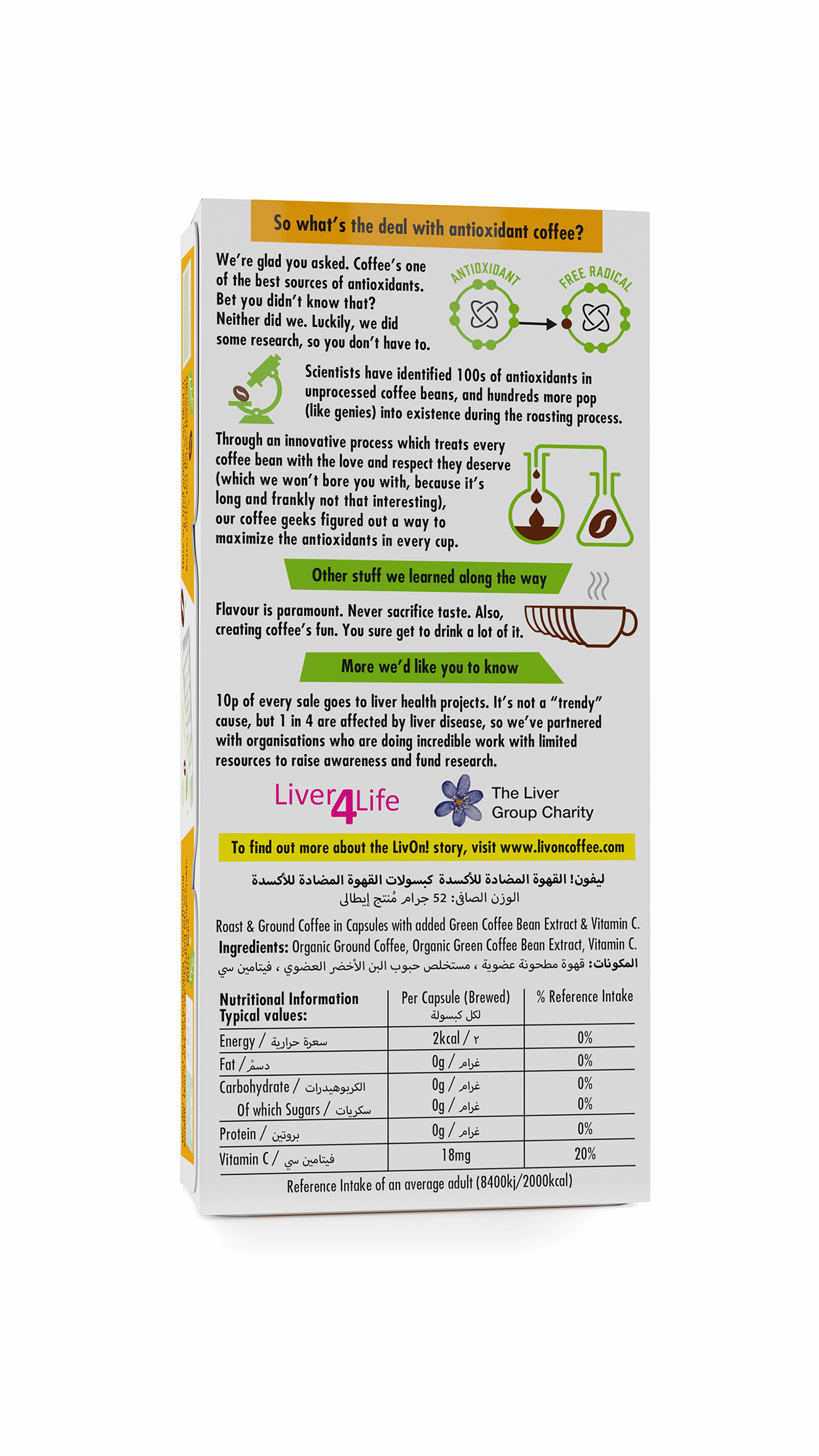 LivOn Leggero - 6 LivOn! Leggero Back of Pack