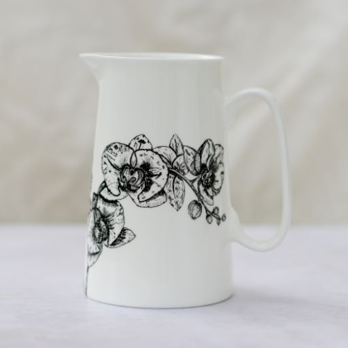 2 pint jug with orchid design
