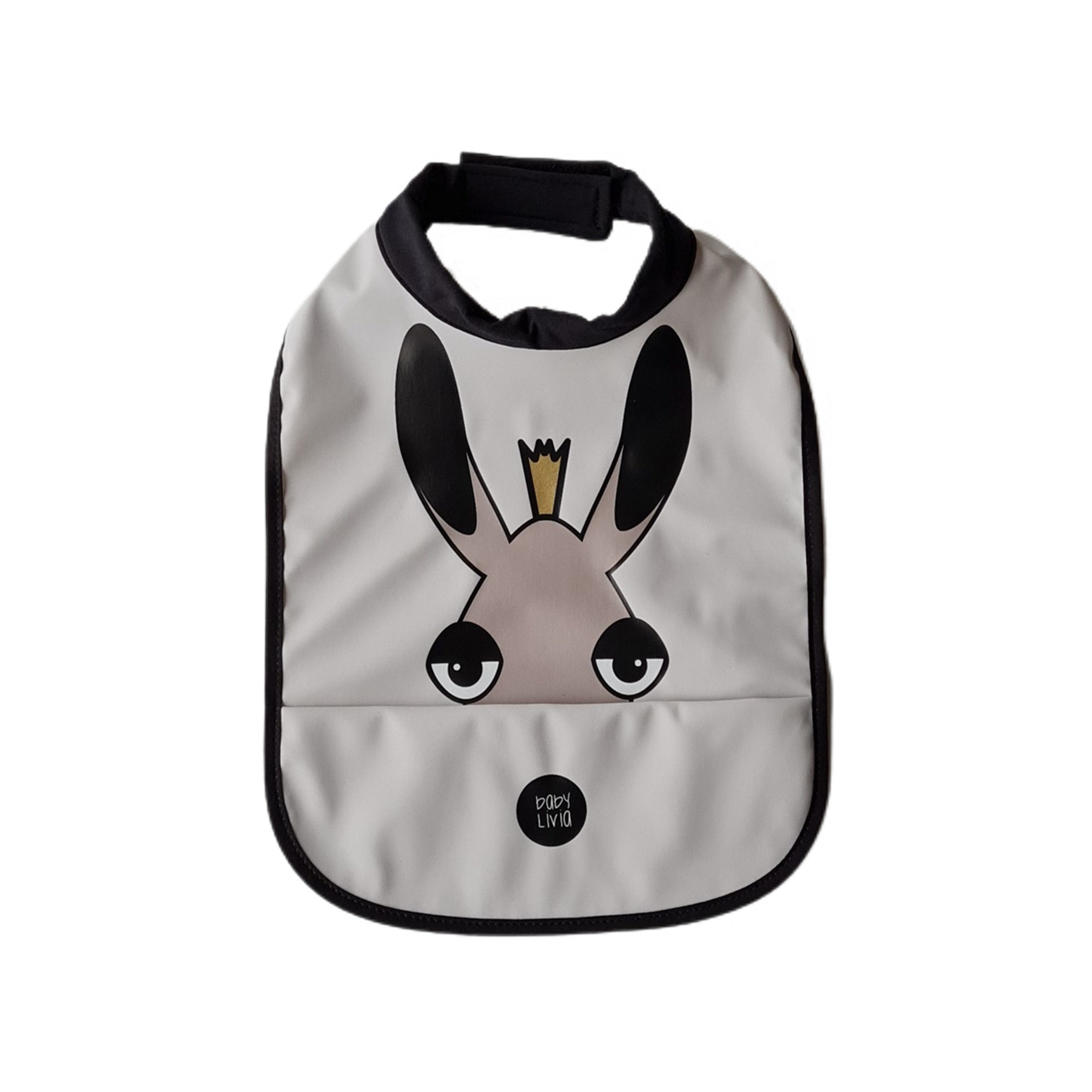 HIGH NECK BIB - ELVIS THE MOOSE RAINY DAY