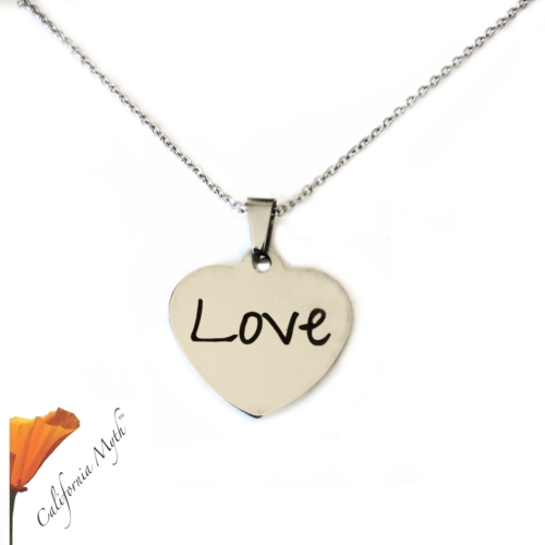 Love heart pendant necklace