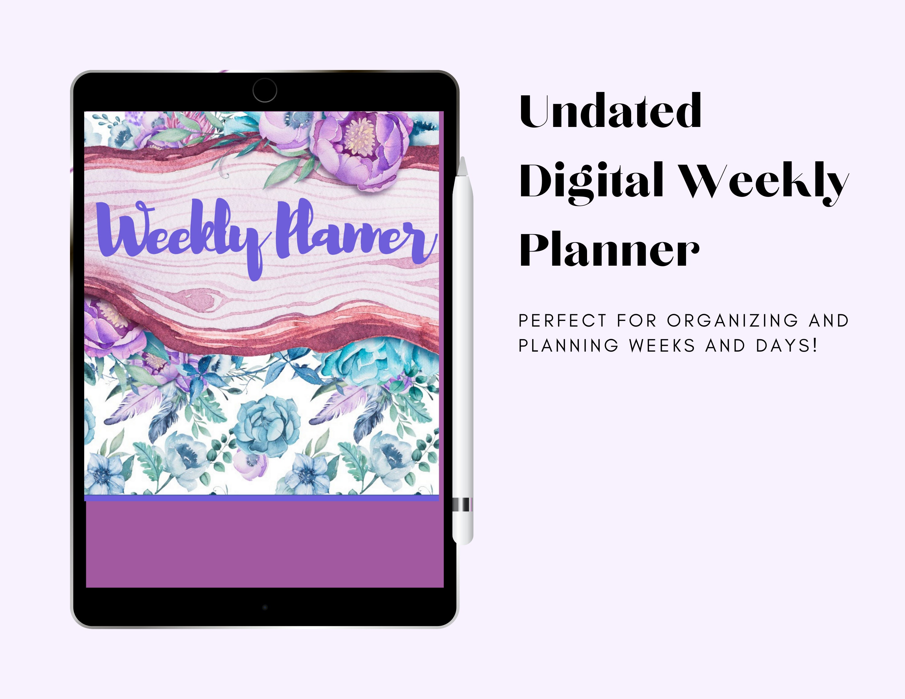 undated digital and printable weekly planner weekly and