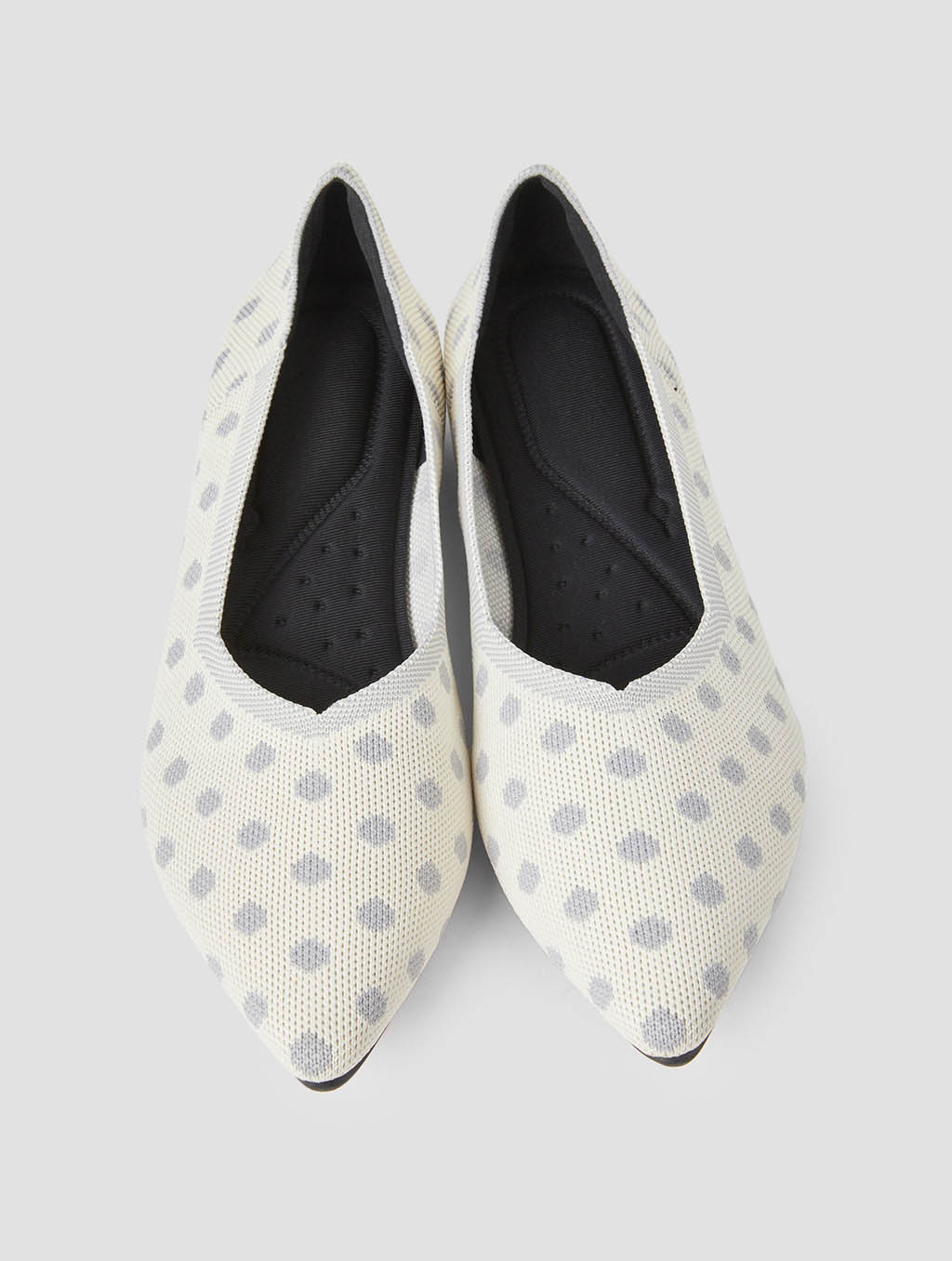 Polka-dot-flat-shoes-positive-BeigeLight-grey