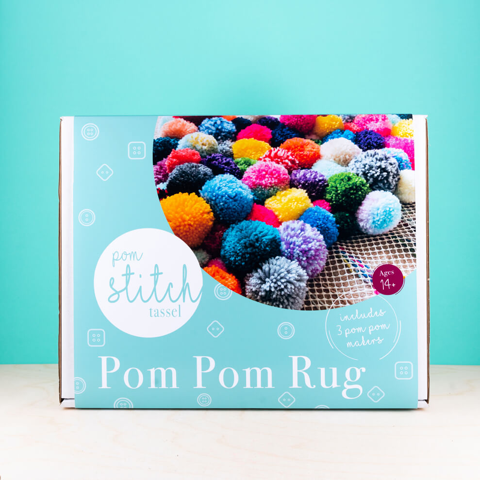 Pom Pom Rug Craft Kit Box pom pom rug kit