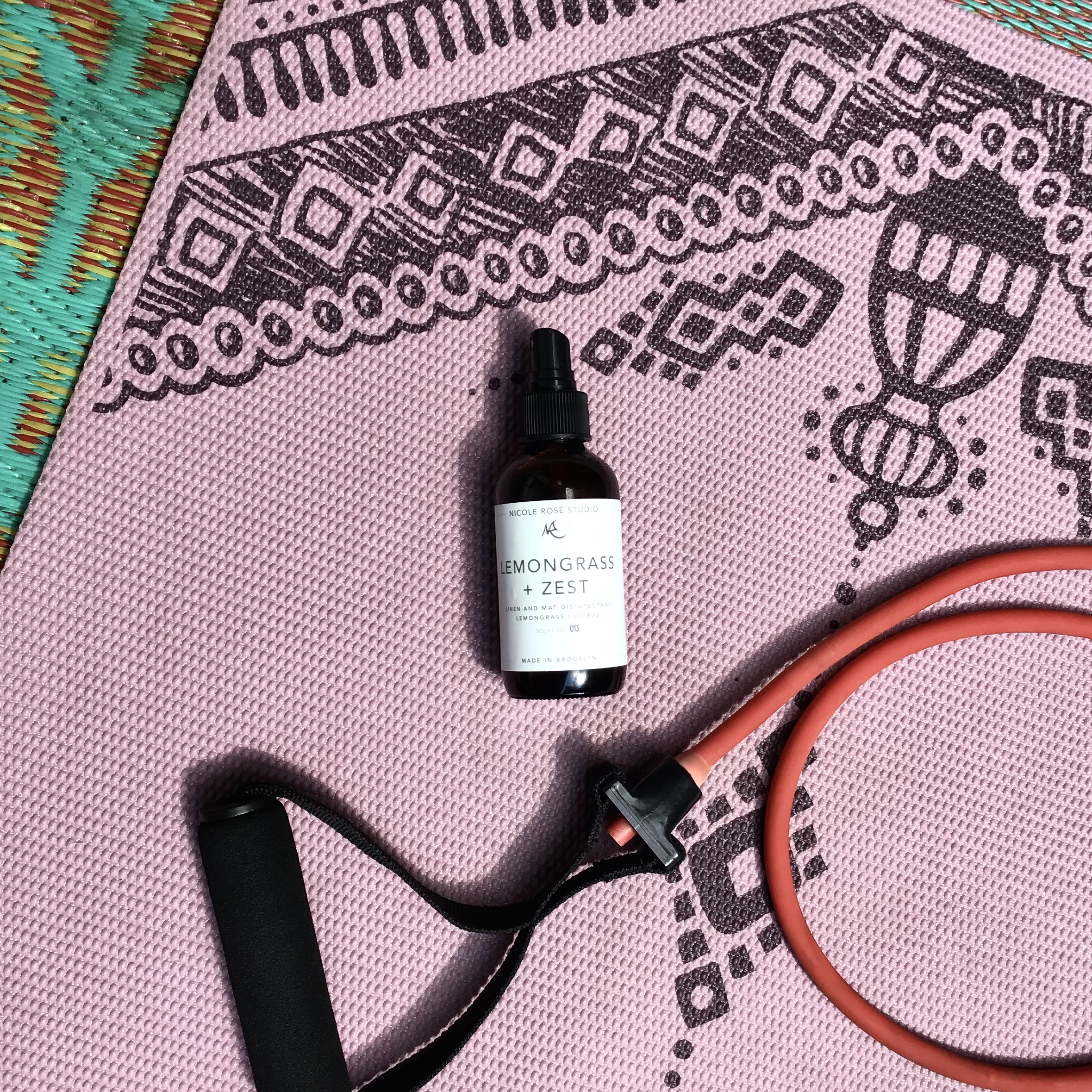 Nicole Rose Studio Lemongrass Natural Bug Spray Essential Oil Yoga Linen Mat Disinfectant Essential Oil Natural Organic Spray Anxiety Relief 2