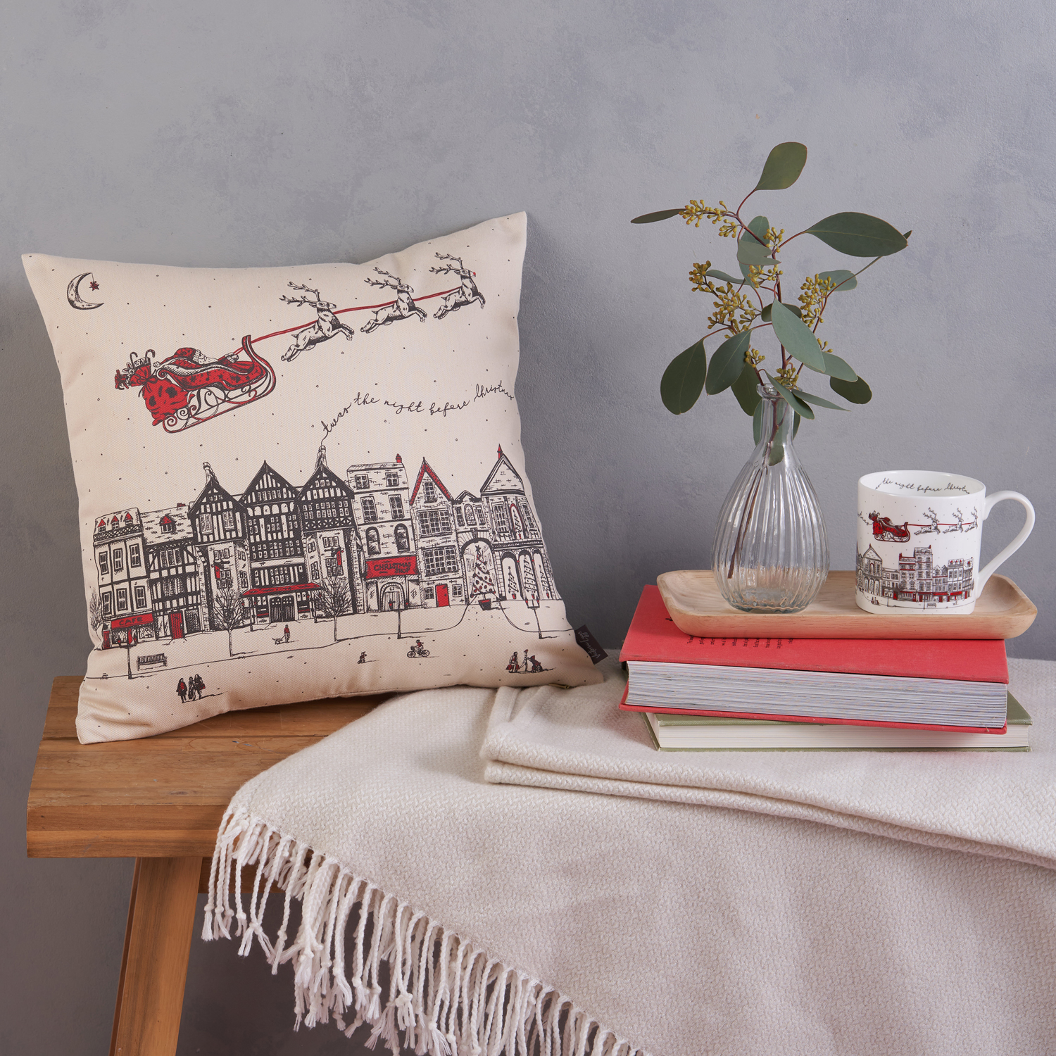 Santas-sleigh-cushion-cover-mug-victoria-eggs-lifestyle