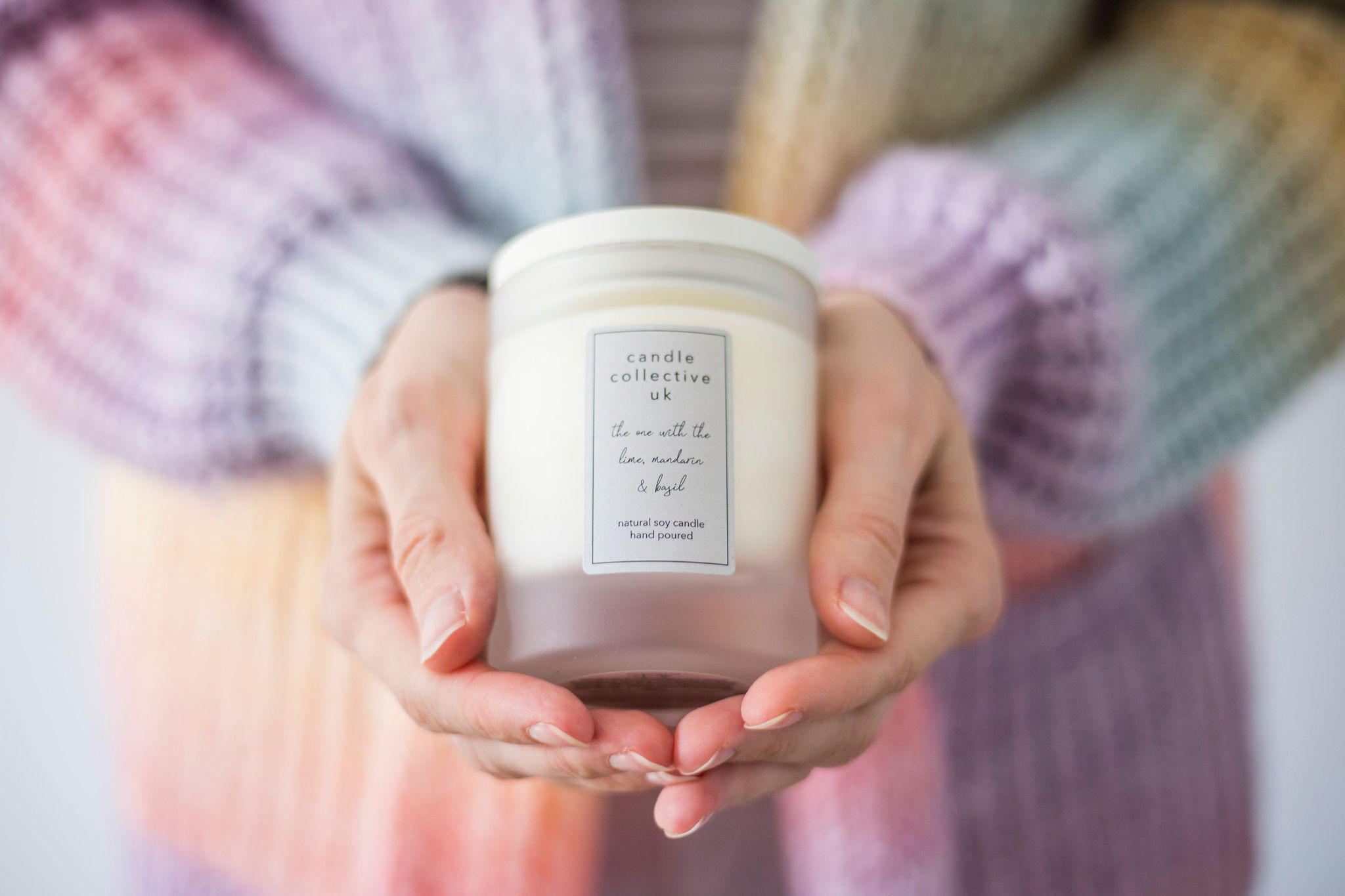 CandleCollectiveBrandProductAugust35 Frosted glass jar vegan candle