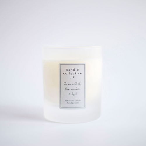 Lie, Mandarin & Basil vegan soy wax handmade candle