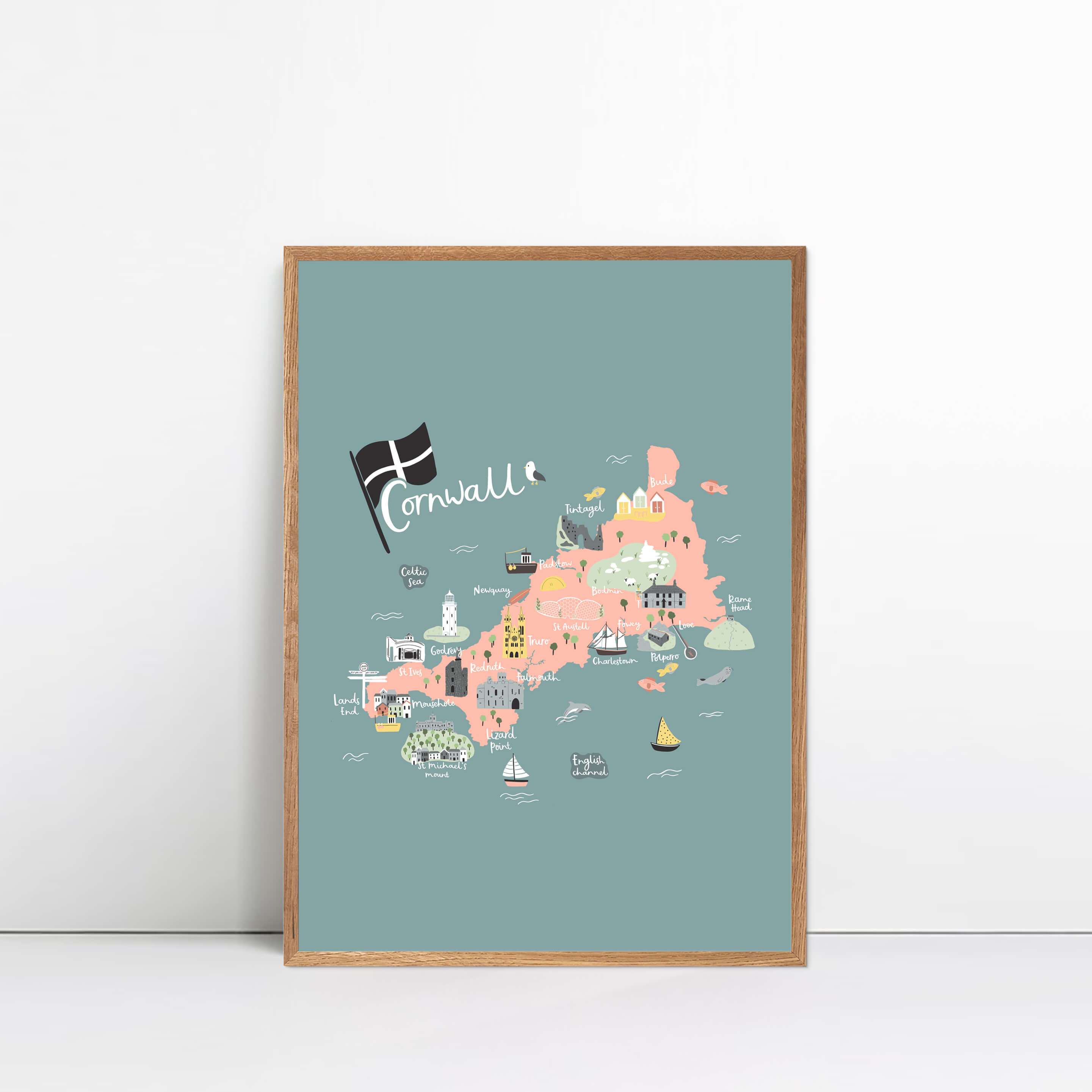 cornwall-map-print-abbie-imagine-1 Cornwall Map Print by Abbie Imagine