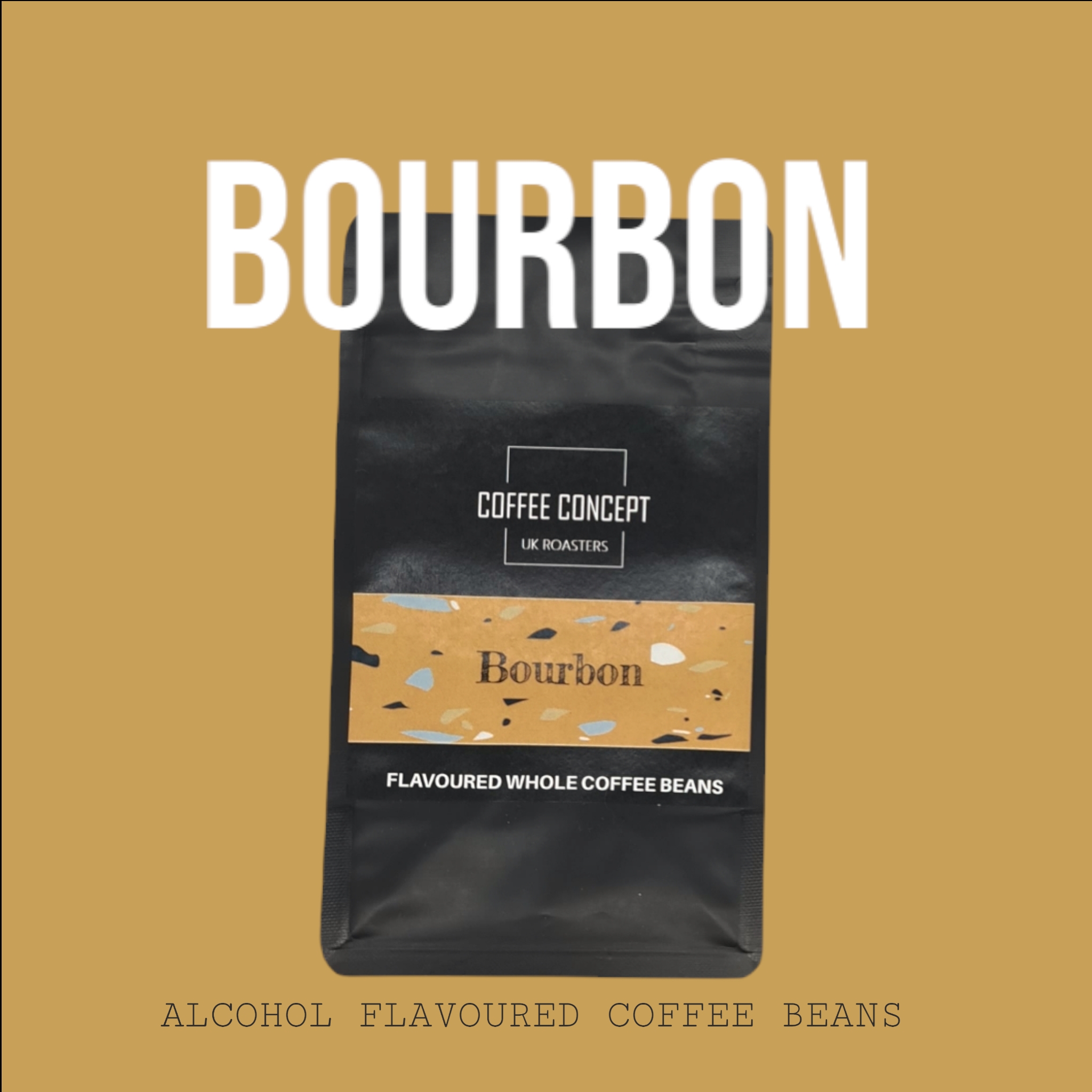 500G Bourbon Flavoured Whole Coffee Beans CREOATE