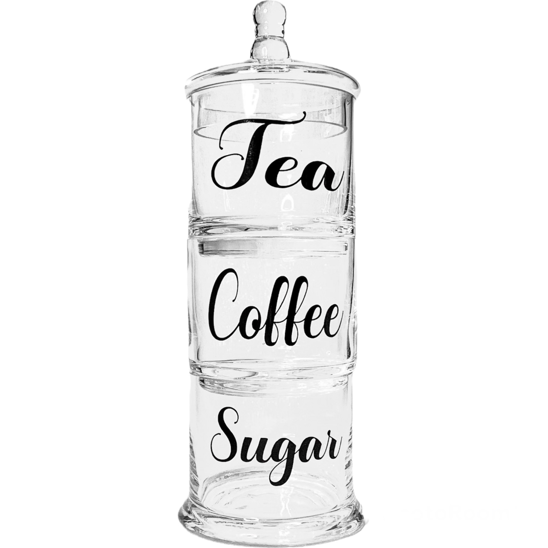 tea coffee sugar stack jars, Sugar Canister, Tea Canister, CREOATE