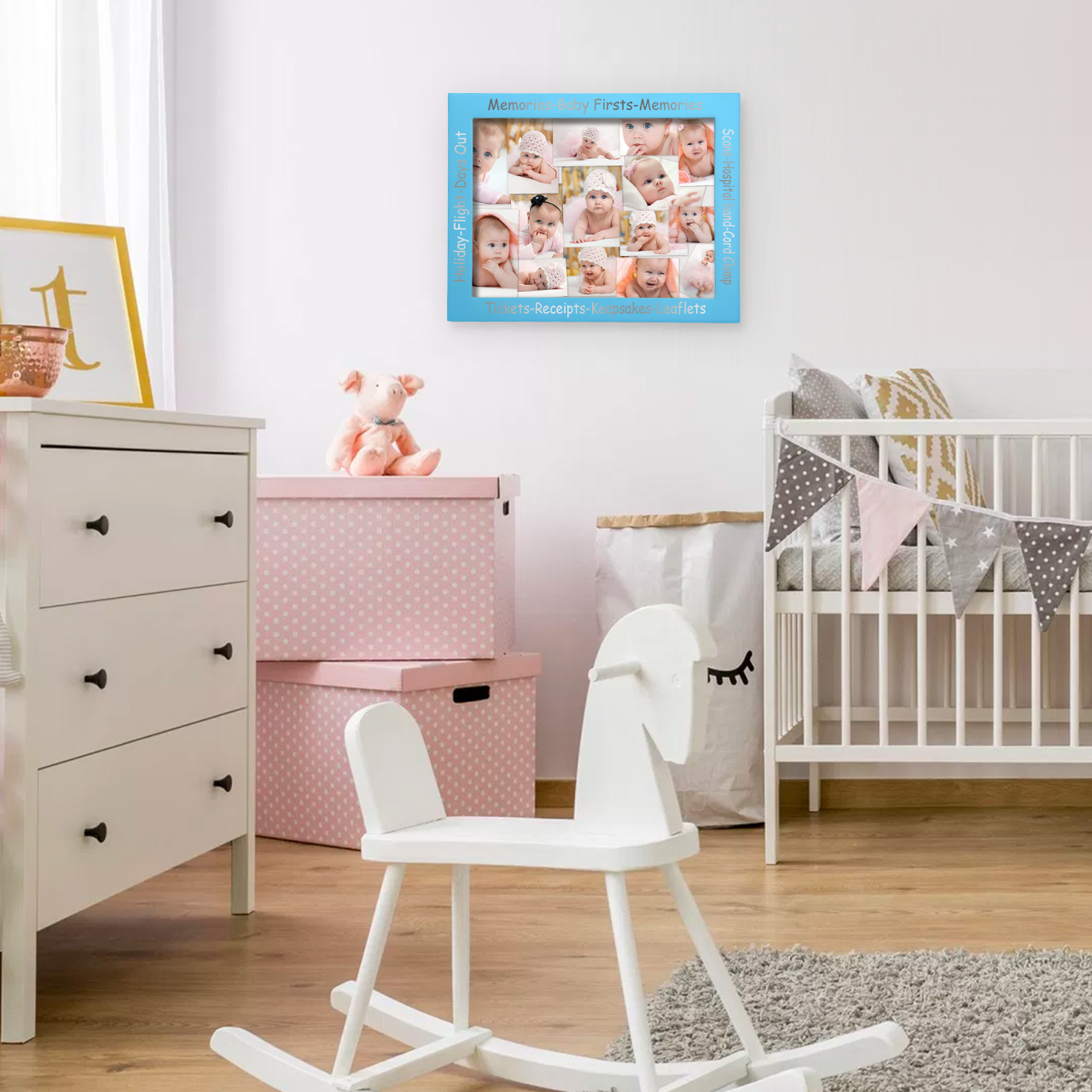 blue frame front 5 Keepsake & Memory Picture Display Frame (Blue)