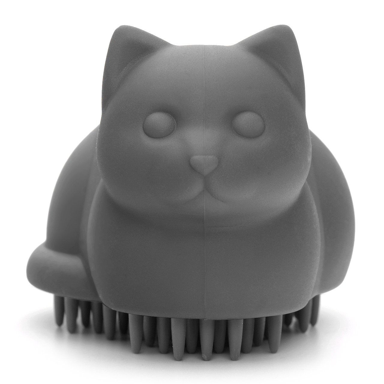 Meow-Pet-Brush-(Grey)-5 Cat Shaped Meow Pet Grooming Brush (Grey)