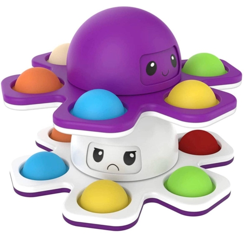 Fidget Spinner Face Changing Octopus - Green