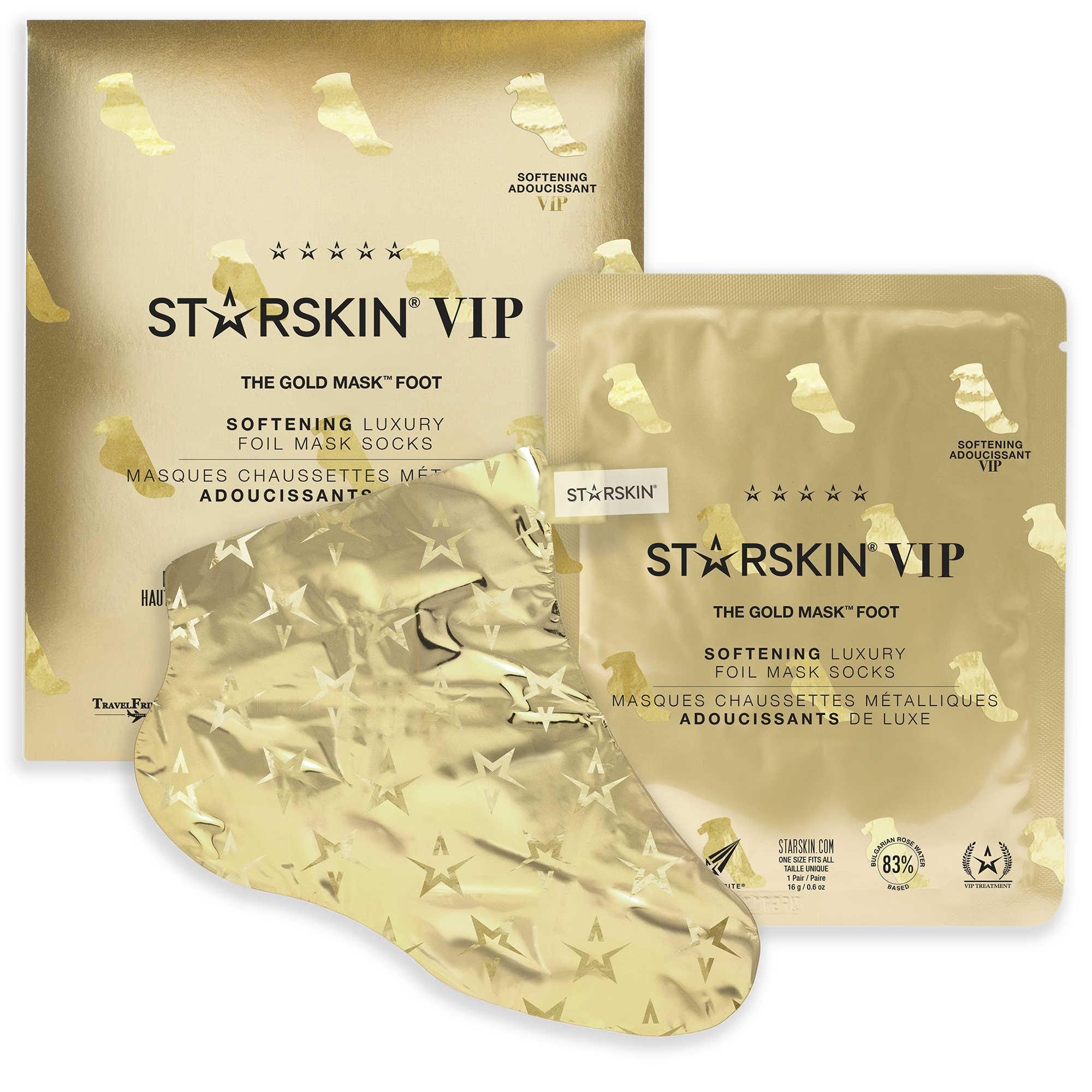 VIP The Gold Mask Foot Softening Foil Mask Socks 1 VIP The Gold Mask Foot Softening Foil Mask Socks