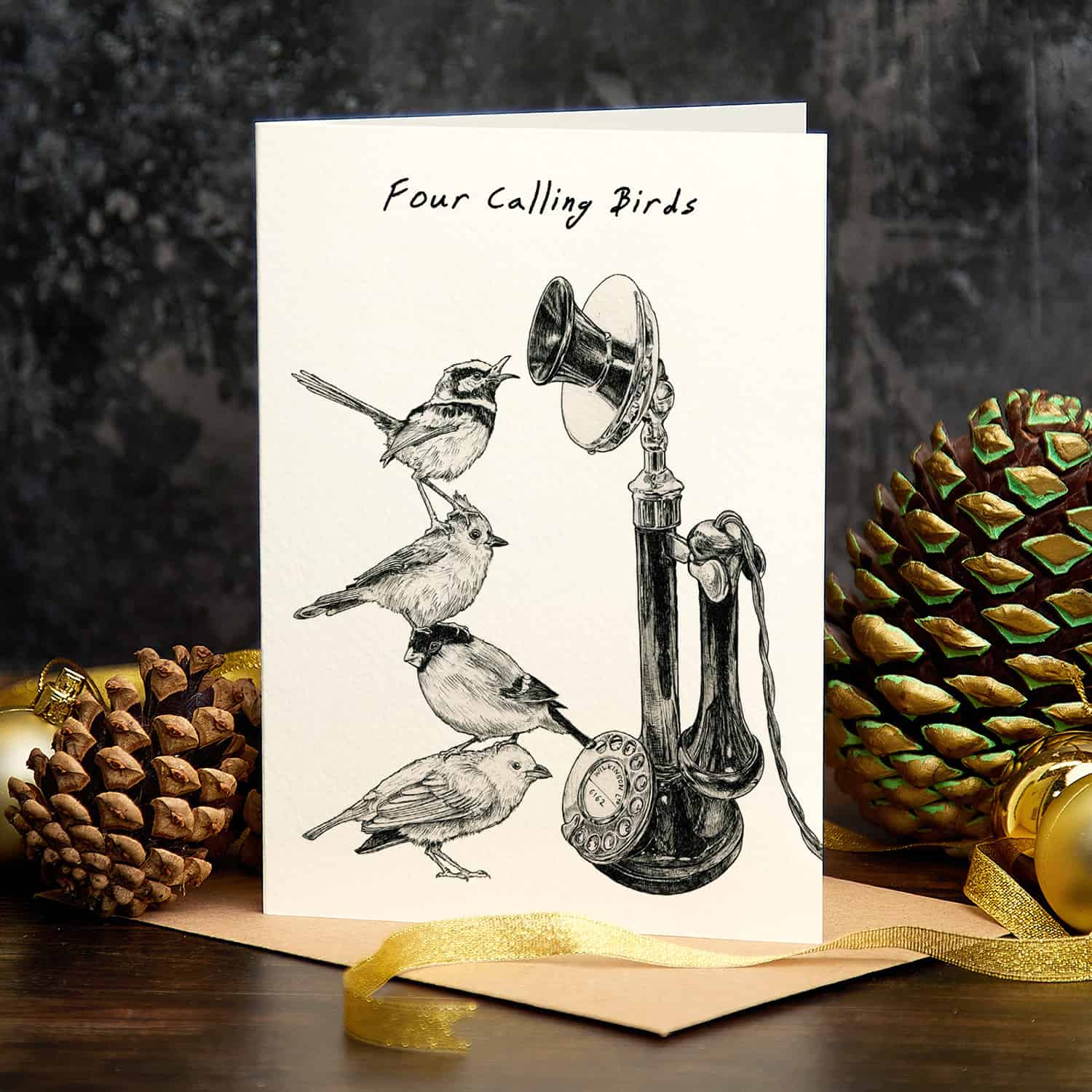 C04 Four calling birds christmas card_1500px_sq V2