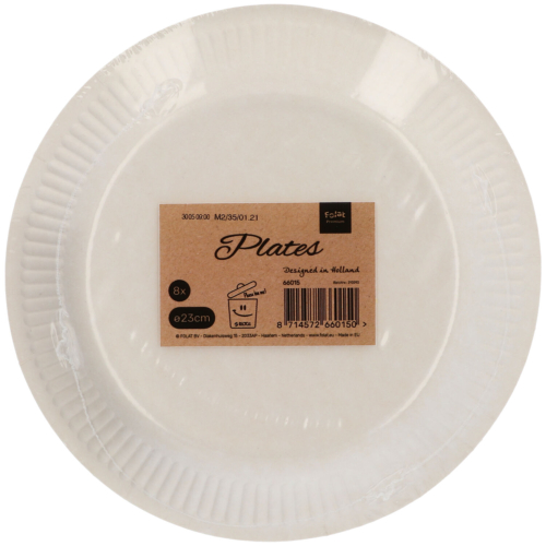 Disposable Plates Elegant True Blue 23cm - 8 pieces