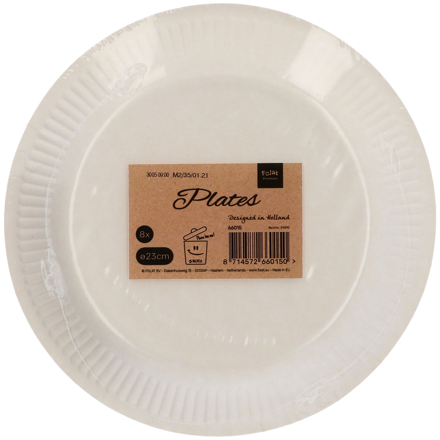 Disposable Plates Elegant True Blue 23cm - 8 pieces 3 Disposable Plates Elegant True Blue 23cm - 8 pieces