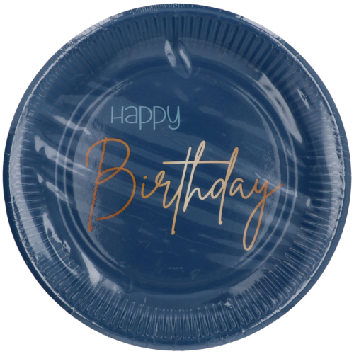 Disposable Plates Elegant True Blue 23cm - 8 pieces