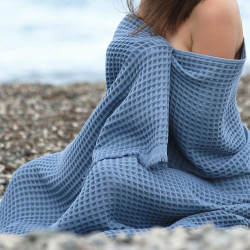 Lycia Turkish Cotton Waffle Bath Towel