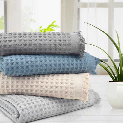Lycia Turkish Cotton Waffle Bath Towel