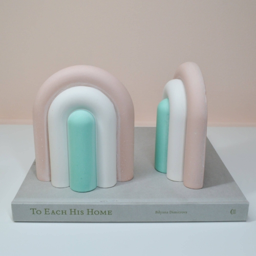 Arch Bookend Pair - Marshmallow