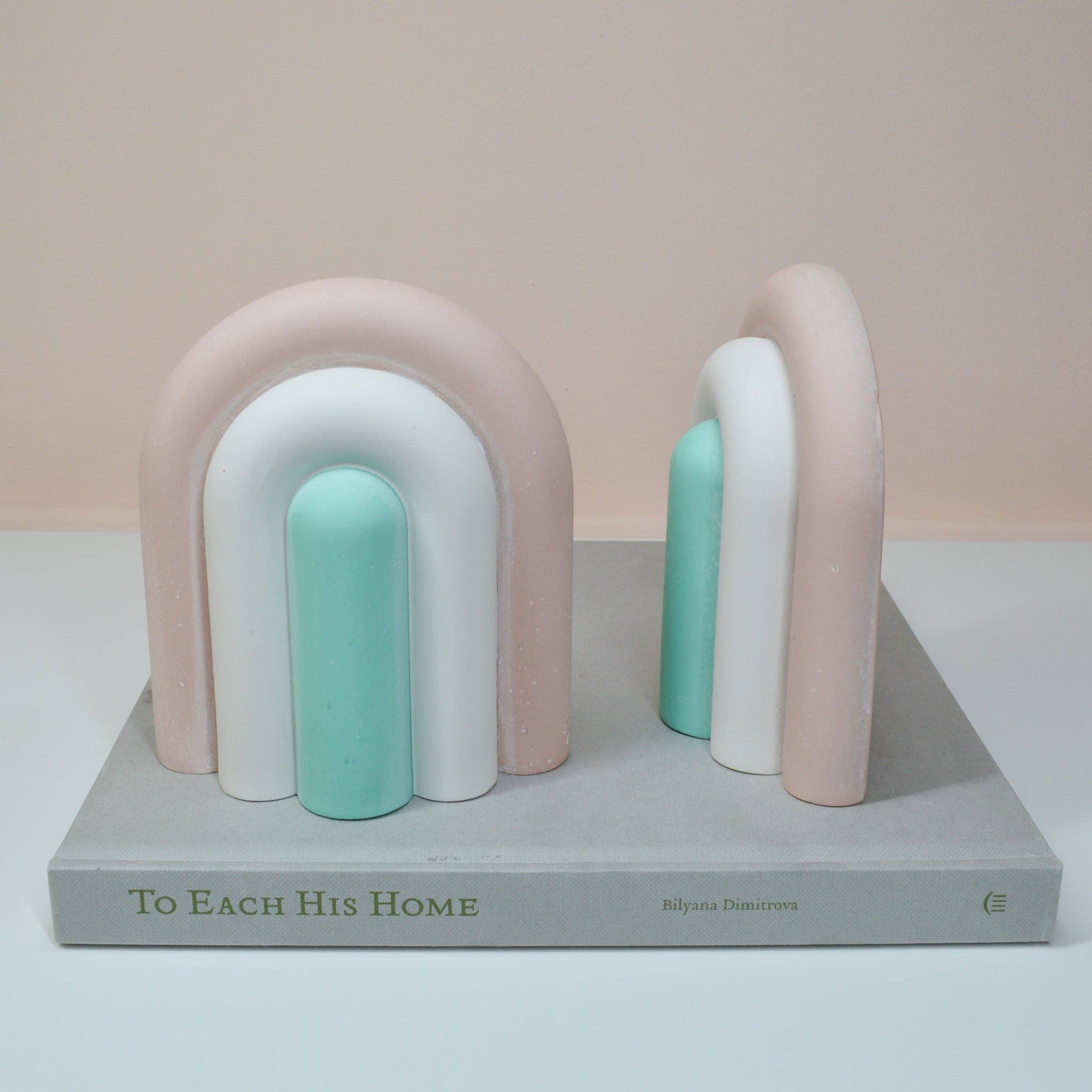 Arch Bookend Pair - Marshmallow 4 Arch Bookend Pair - Marshmallow
