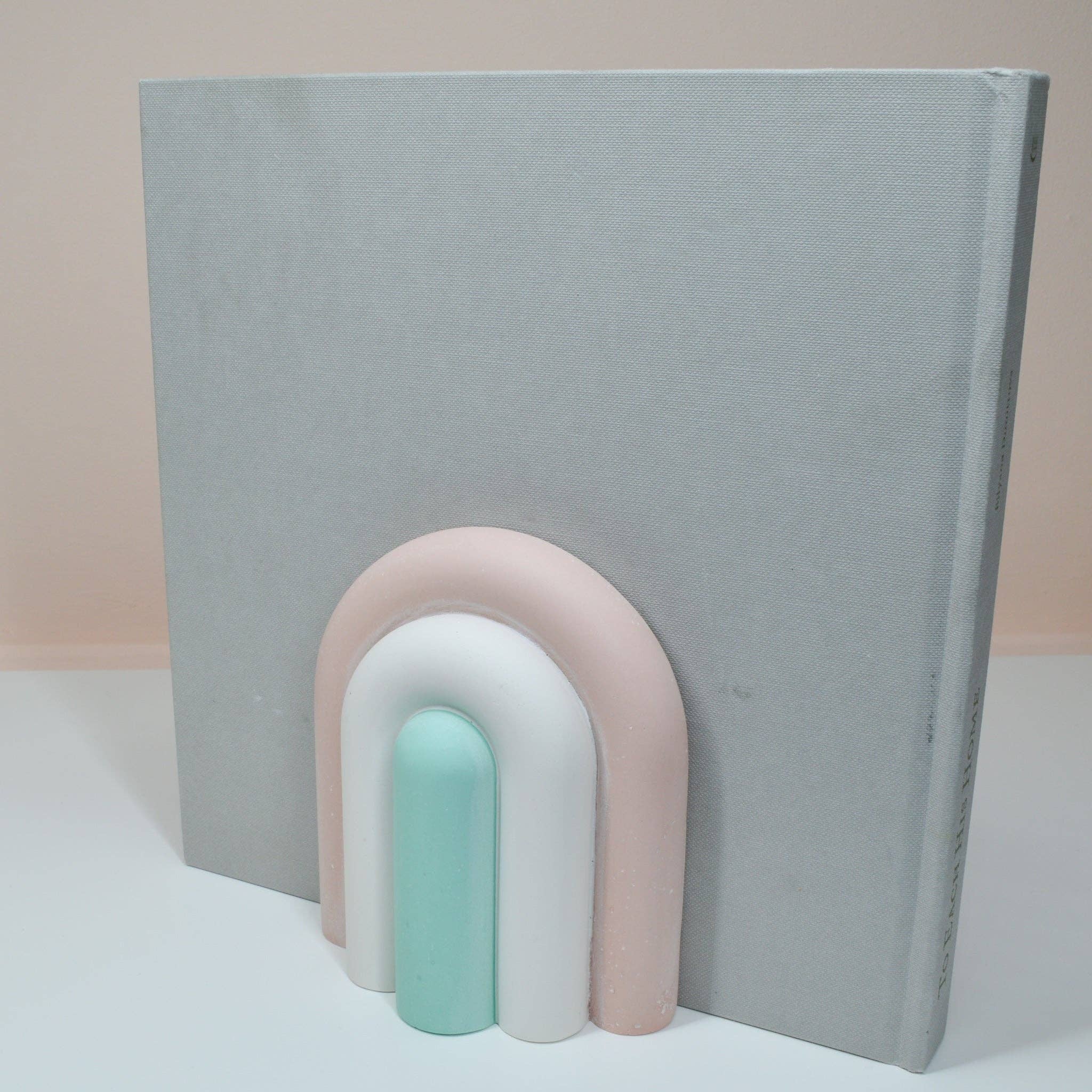 Arch Bookend Pair - Marshmallow 2 Arch Bookend Pair - Marshmallow