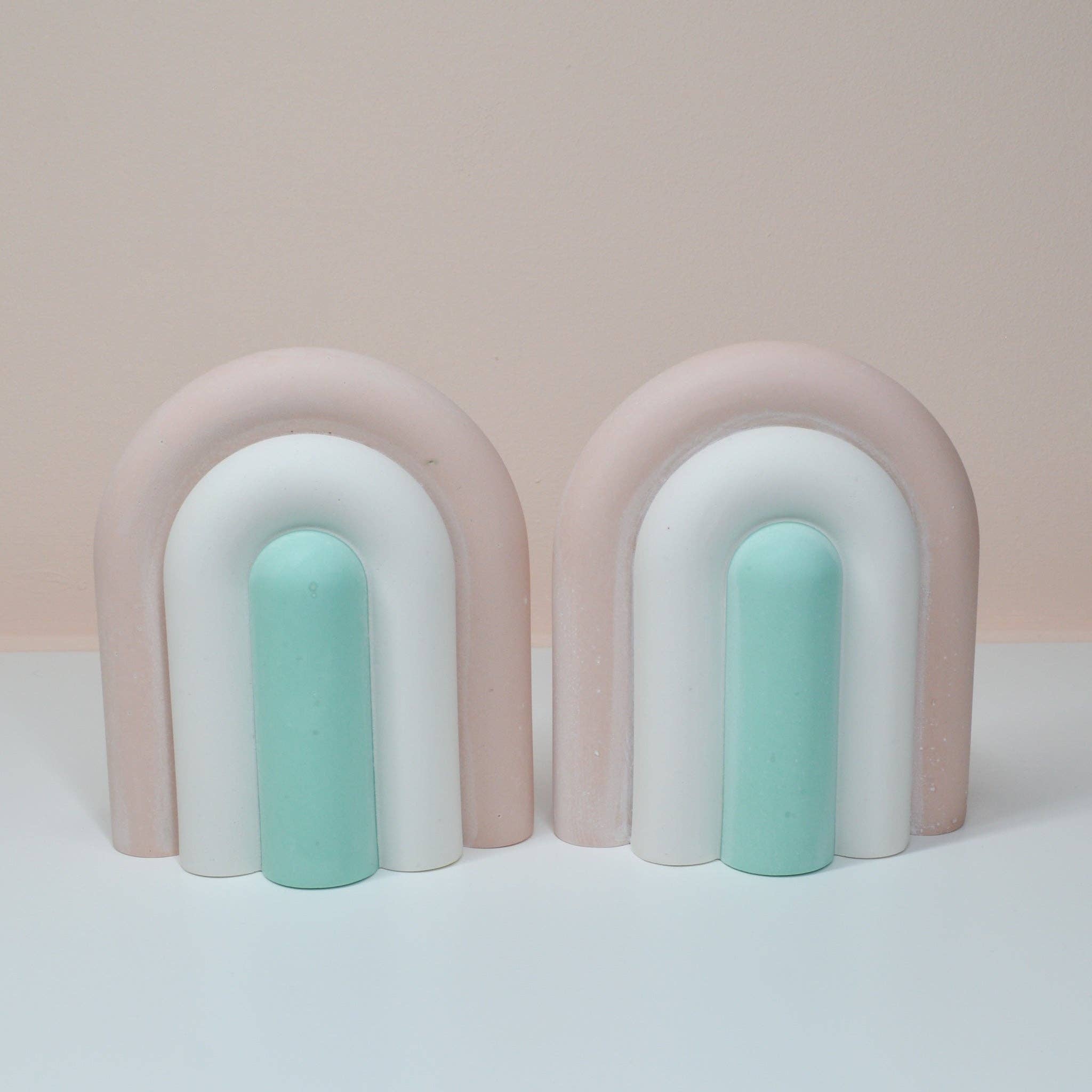 Arch Bookend Pair - Marshmallow 1 Arch Bookend Pair - Marshmallow
