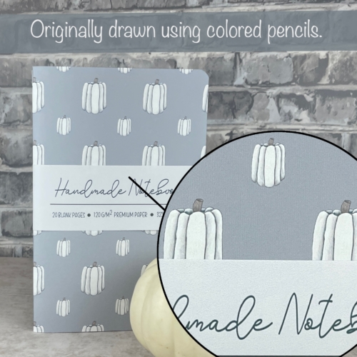 Zoomed in portion of a notebook to show the hand drawn details in the print on the cover.