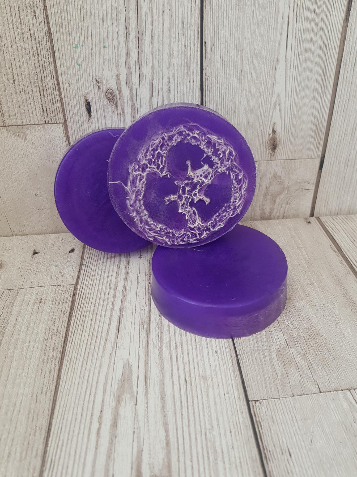 purple rain loofah soap bar
