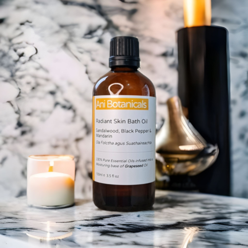 Radiant Skin - Bath and Massage Oil - Sandalwood, Black Pepper and Mandarin