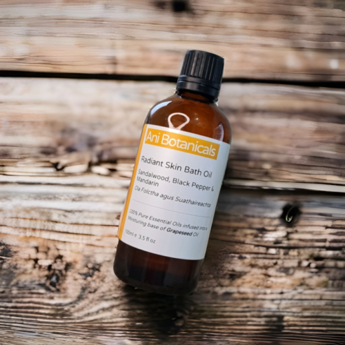 Radiant Skin - Bath and Massage Oil - Sandalwood, Black Pepper and Mandarin