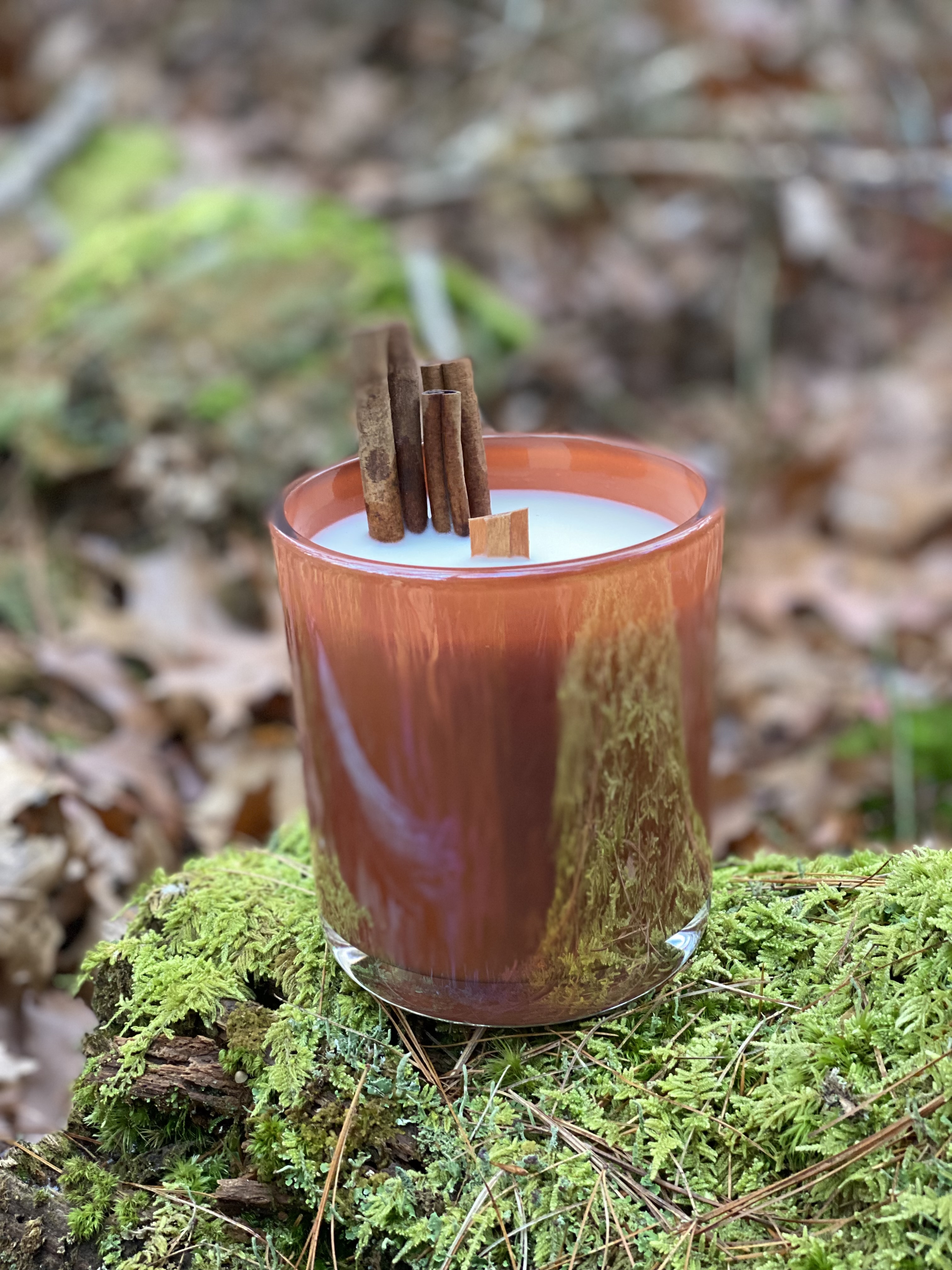 Auburn Glass Cinnamon Stick Candle Cinnamon Stick Candle