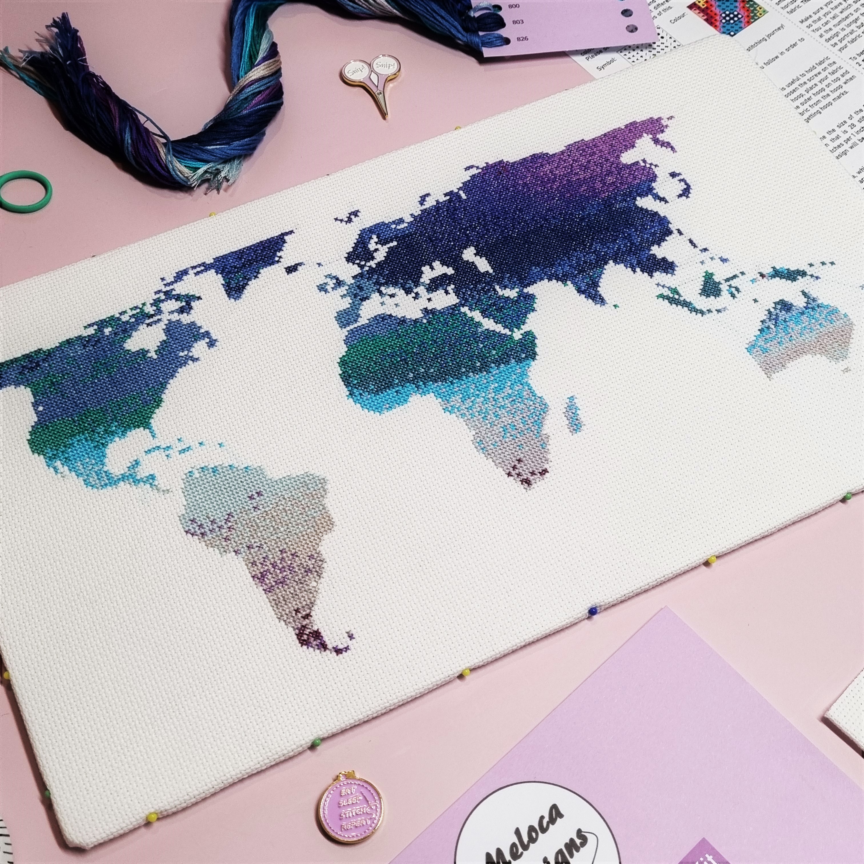 Map of World Flatlay 2