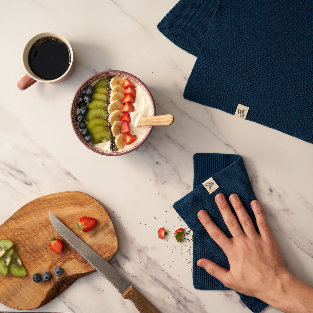 Textile-Lifestyle-HandTowel+DishClothBlue