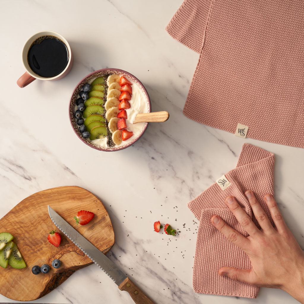 Textile-Lifestyle-HandTowel+DishClothPink