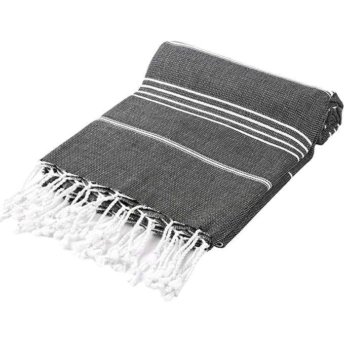 Pure Series: Sustainable Turkish Towel - Black 1 Pure Series: Sustainable Turkish Towel - Black