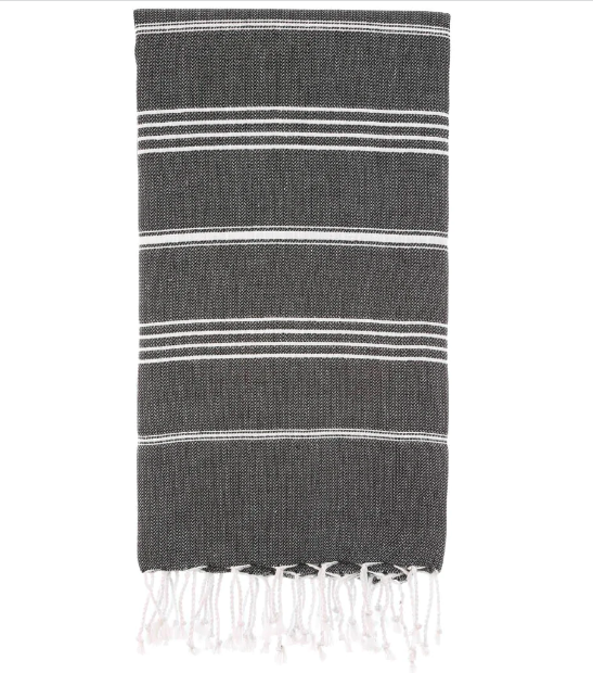 Pure Series: Sustainable Turkish Towel - Black 4 Pure Series: Sustainable Turkish Towel - Black