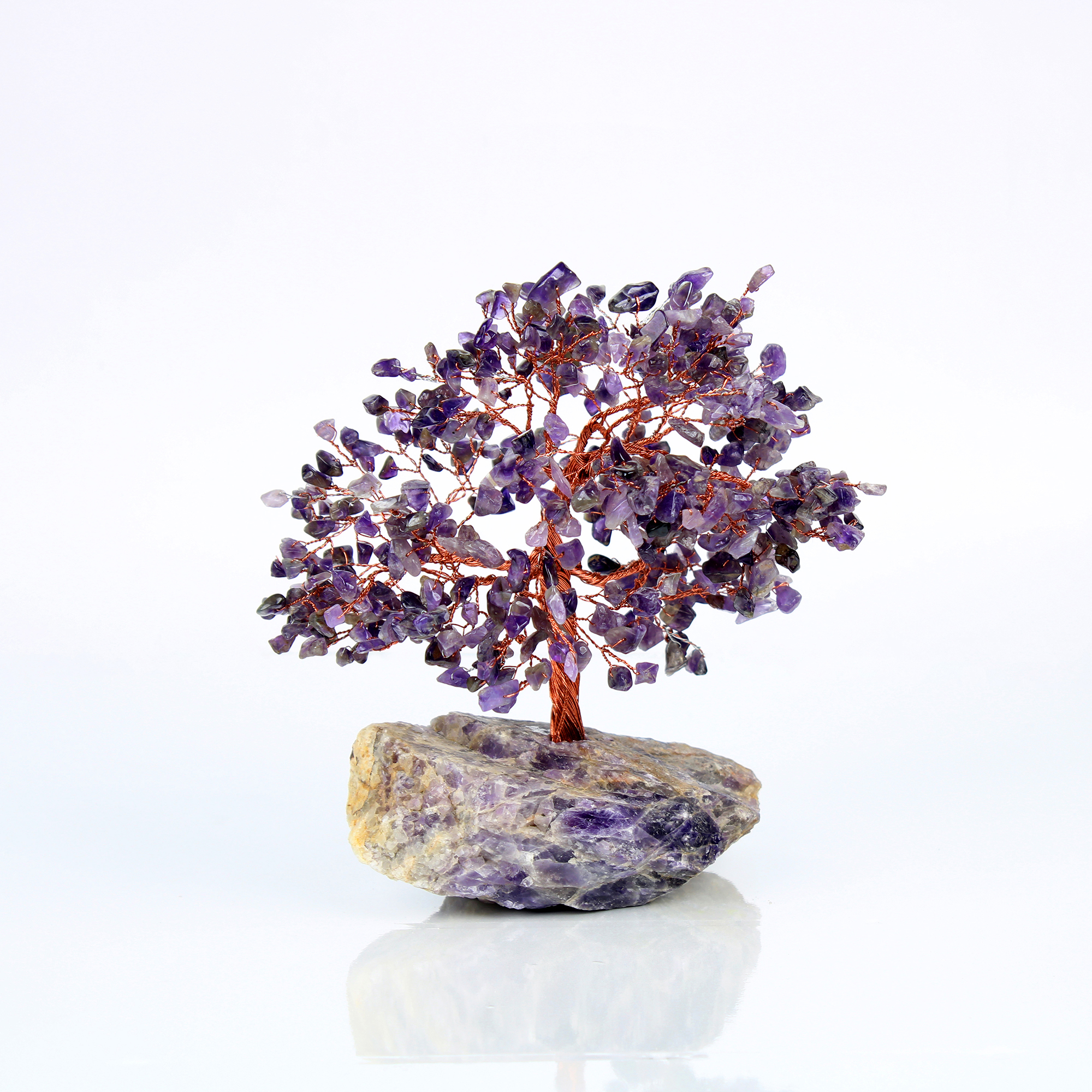 Amethyst Crystal Tree - 500 Beads & Cluster Base