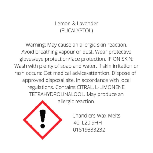 lemon and lavender soy wax melts uk