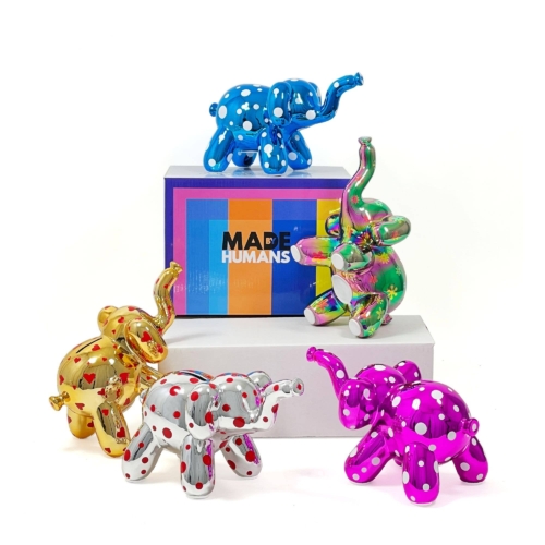 Baby Elephant Balloon Piggy Bank w/ Decorations, Assorted